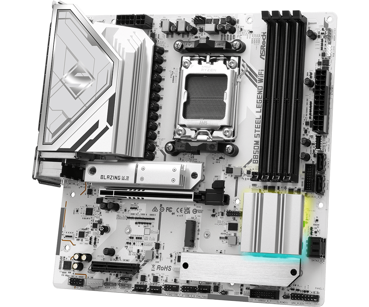    لوحة أم ASROCK B850M STEEL - مراجعة Am5 Micro Atx Pcie 5.0 Motherboard وسعره